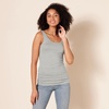 Amazon Essentials Women’s Slim-Fit Ribbed Scoop Neck Tank Tops, Pack of 2(Light Grey Heather)