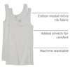 Amazon Essentials Women’s Slim-Fit Ribbed Scoop Neck Tank Tops, Pack of 2(Light Grey Heather)