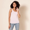 Amazon Essentials Women’s Slim-Fit Ribbed Scoop Neck Tank Tops, Pack of 2(Light Grey Heather/Light Pink)