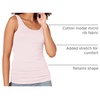 Amazon Essentials Women’s Slim-Fit Ribbed Scoop Neck Tank Tops, Pack of 2(Light Grey Heather/Light Pink)