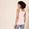 Amazon Essentials Women’s Slim-Fit Ribbed Scoop Neck Tank Tops, Pack of 2(Light Grey Heather/Light Pink)