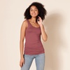Amazon Essentials Women’s Slim-Fit Ribbed Scoop Neck Tank Tops, Pack of 2(Plum)