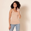 Amazon Essentials Women’s Slim-Fit Ribbed Scoop Neck Tank Tops, Pack of 2(Sand)