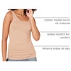 Amazon Essentials Women’s Slim-Fit Ribbed Scoop Neck Tank Tops, Pack of 2(Sand)