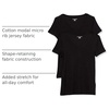 Amazon Essentials Women’s Slim-Fit Short-Sleeve V-Neck T-Shirt, Pack of 2(Black)