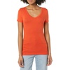 Amazon Essentials Women’s Slim-Fit Short-Sleeve V-Neck T-Shirt, Pack of 2(Charcoal Heather/Tomato Red)