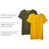 Amazon Essentials Women’s Slim-Fit Short-Sleeve V-Neck T-Shirt, Pack of 2(Gold/Olive)