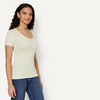 Amazon Essentials Women’s Slim-Fit Short-Sleeve V-Neck T-Shirt, Pack of 2(Oatmeal Heather/Light Pink)