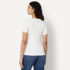 Amazon Essentials Women’s Slim-Fit Short-Sleeve V-Neck T-Shirt, Pack of 2(Pastel Yellow/White)