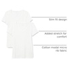 Amazon Essentials Women’s Slim-Fit Short-Sleeve V-Neck T-Shirt, Pack of 2(White)