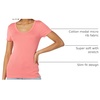 Amazon Essentials Women’s Slim-Fit Short-Sleeve V-Neck T-Shirt, Pack of 2(White/Dark Pink)