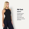 Amazon Essentials Women’s Slim-Fit Stretch Rib High-Neck Tank with Wide Ribbed Straps(Black)