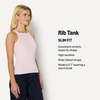 Amazon Essentials Women’s Slim-Fit Stretch Rib High-Neck Tank with Wide Ribbed Straps(Pastel Lilac)