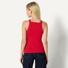 Amazon Essentials Women’s Slim-Fit Stretch Rib High-Neck Tank with Wide Ribbed Straps(Red)