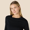 Amazon Essentials Women’s Soft 100% Cotton Regular-Fit Long-Sleeve Crewneck T-Shirt(Black)