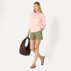 Amazon Essentials Women’s Soft 100% Cotton Regular-Fit Long-Sleeve Crewneck T-Shirt(Rose)