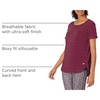 Amazon Essentials Women’s Studio Relaxed-Fit Lightweight Crewneck T-Shirt (Available in Plus Size)(Burgundy Stripe)