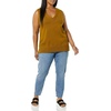 Amazon Essentials Women’s Ultra Soft V-Neck Sweater Vest(Brown)