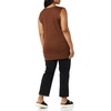 Amazon Essentials Women’s Ultra Soft V-Neck Sweater Vest(Chocolate Heather)