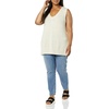 Amazon Essentials Women’s Ultra Soft V-Neck Sweater Vest(Sand Heather)