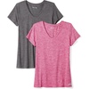 Charcoal Heather Space Dye/Raspberry Red Space Dye