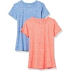 Coral Orange Space Dye/Light Blue Space Dye