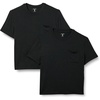 Amazon Essentials Women’s Jersey Relaxed-Fit Short-Sleeve Crewneck Pocket T-Shirt, Pack of 2(Black)