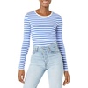 Blue White Even Stripe