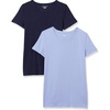 Amazon Essentials Women’s Regular-Fit Short-Sleeve Crewneck T-Shirt, Multipacks(Purple/Navy)