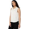 Amazon Essentials Women’s Regular-Fit Sleeveless Button-Down Blouse(Eggshell White)