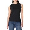Amazon Essentials Women’s Relaxed-Fit Cotton Muscle Tee with Ribbed Crew Neckline, Breathable(Black)