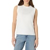Amazon Essentials Women’s Relaxed-Fit Cotton Muscle Tee with Ribbed Crew Neckline, Breathable(White)
