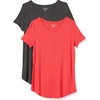 Charcoal Heather/Red Coral