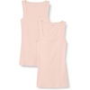 Amazon Essentials Women’s Slim Fit Square Neck Ribbed Tank Tops with Stretch, Pack of 2(Light Beige/Light Beige)