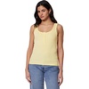 Amazon Essentials Women’s Slim-Fit Ribbed Henley Tank(Pastel Yellow)