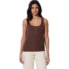 Amazon Essentials Women’s Slim-Fit Ribbed Henley Tank(Rich Hazel)