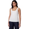 Amazon Essentials Women’s Slim-Fit Ribbed Henley Tank(White)