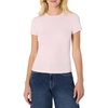 Amazon Essentials Women’s Slim-Fit Stretch Rib Short Cap Sleeve Crewneck Top(Pastel Lilac)