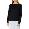 Amazon Essentials Women’s Soft 100% Cotton Regular-Fit Long-Sleeve Crewneck T-Shirt(Black)