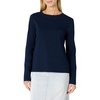 Amazon Essentials Women’s Soft 100% Cotton Regular-Fit Long-Sleeve Crewneck T-Shirt(Navy)