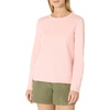 Amazon Essentials Women’s Soft 100% Cotton Regular-Fit Long-Sleeve Crewneck T-Shirt(Rose)