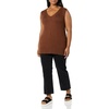 Amazon Essentials Women’s Ultra Soft V-Neck Sweater Vest(Chocolate Heather)