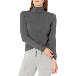 Amazon Essentials Women’s Long-Sleeve Turtleneck Stretch Fleece (Available in Plus Size)(Charcoal Heather)