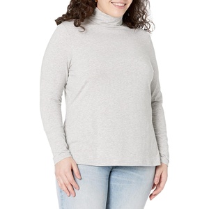 Amazon Essentials Women’s Long-Sleeve Turtleneck Stretch Fleece (Available in Plus Size)(Grey Heather)