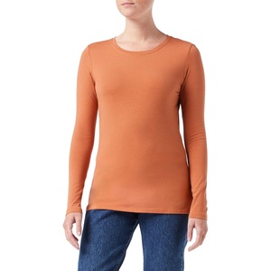 Amazon Essentials Women’s Regular-Fit Long-Sleeve Crewneck T-Shirt (Available in Plus Size)(Caramel)