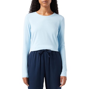 Amazon Essentials Women’s Regular-Fit Long-Sleeve Crewneck T-Shirt (Available in Plus Size)(Sky Blue)