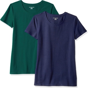 Amazon Essentials Women’s Regular-Fit Short-Sleeve Crewneck T-Shirt, Multipacks(Dark Green/Navy)