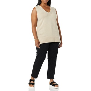 Amazon Essentials Women’s Ultra Soft V-Neck Sweater Vest(Taupe)