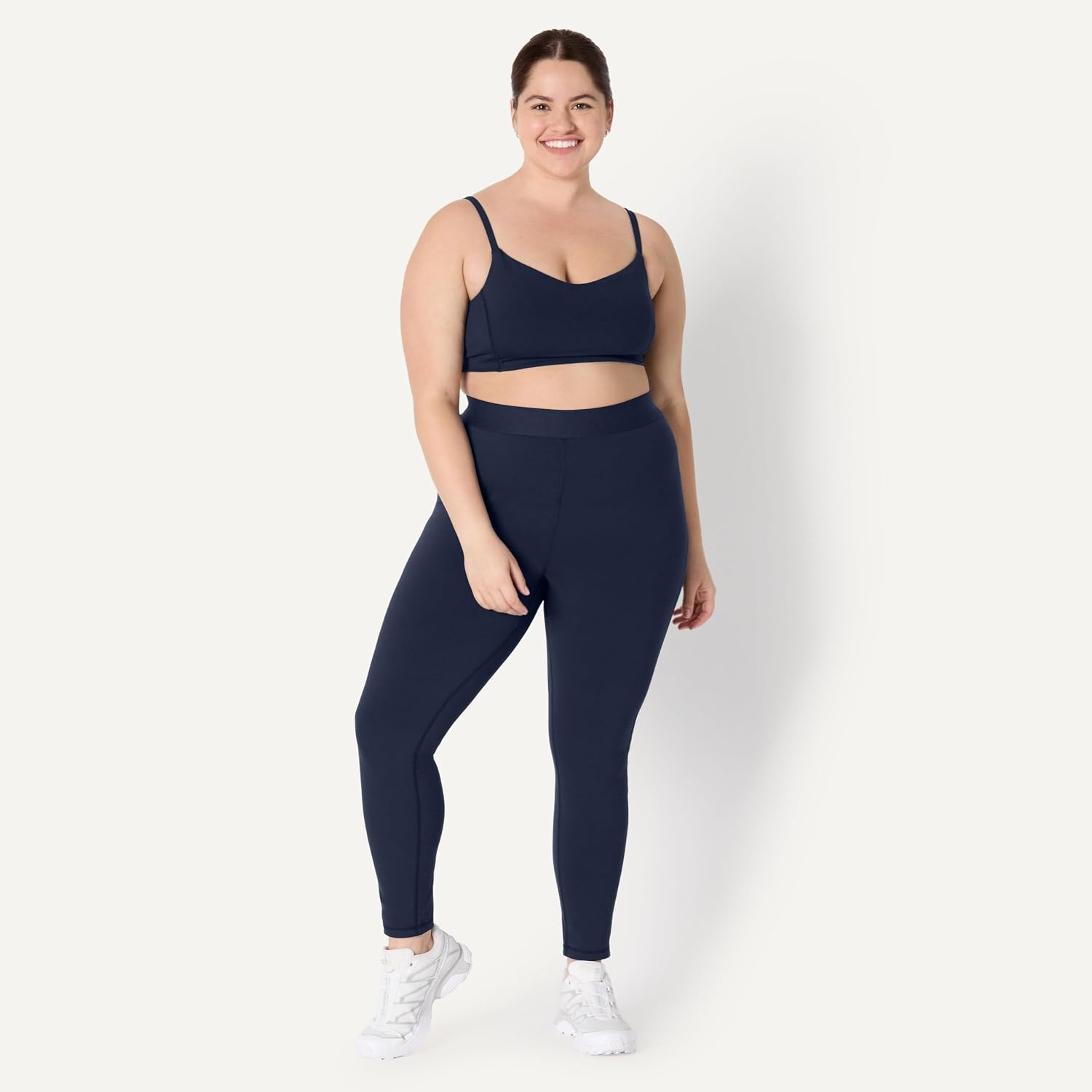 image:imageAmazon Essentials Womens Active FormFlex Buttery Soft Light Support Sports Bra Removable Cups Breathable Moisture WickingNavy