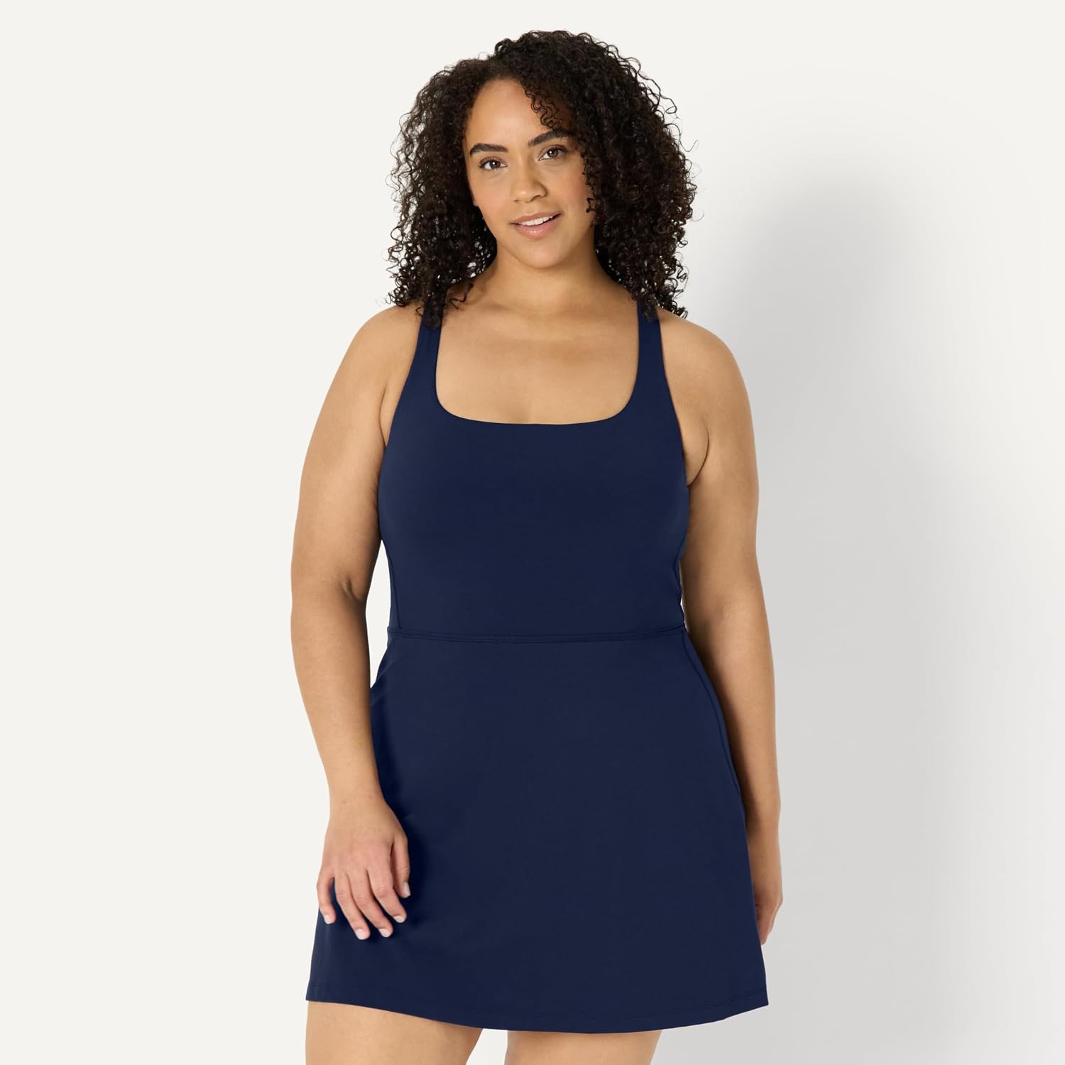 image:imageAmazon Essentials Womens Active FormFlex Buttery Soft Long Tennis DressNavy